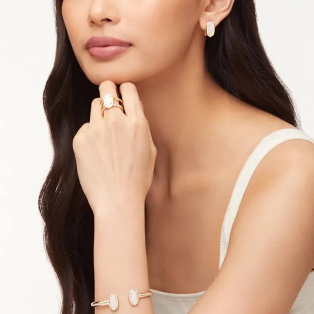 Kendra Scott druzy bracelet Edie Cuff Bracelet in Rose Gold